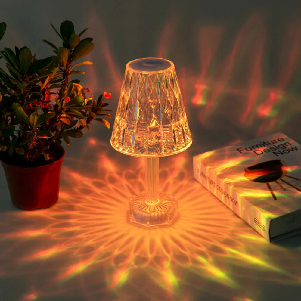 Luminária de Mesa Cristal Diamantina LED - Prestigea
