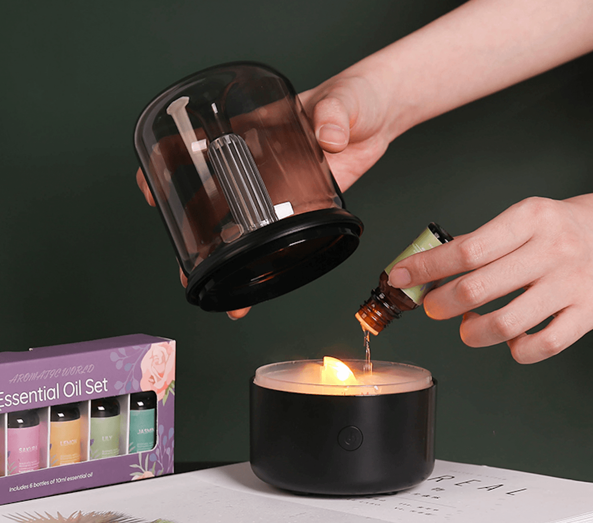 Umidificador e Aromatizador Tipo Vela Prestigea