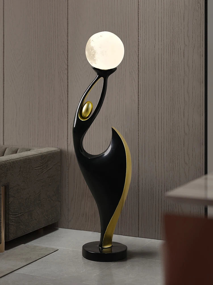 Luminária de Chão Luxuosa em Resina Artística Moderna Prestigea