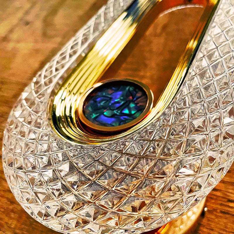 Arandela de Parede Nórdica Cristal Dourado Prestigea