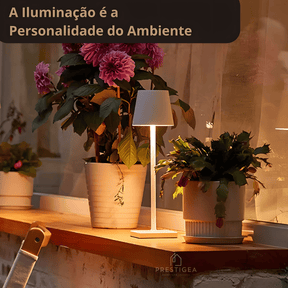 Luminária de Mesa Estilo Poldina Pro Recarregável