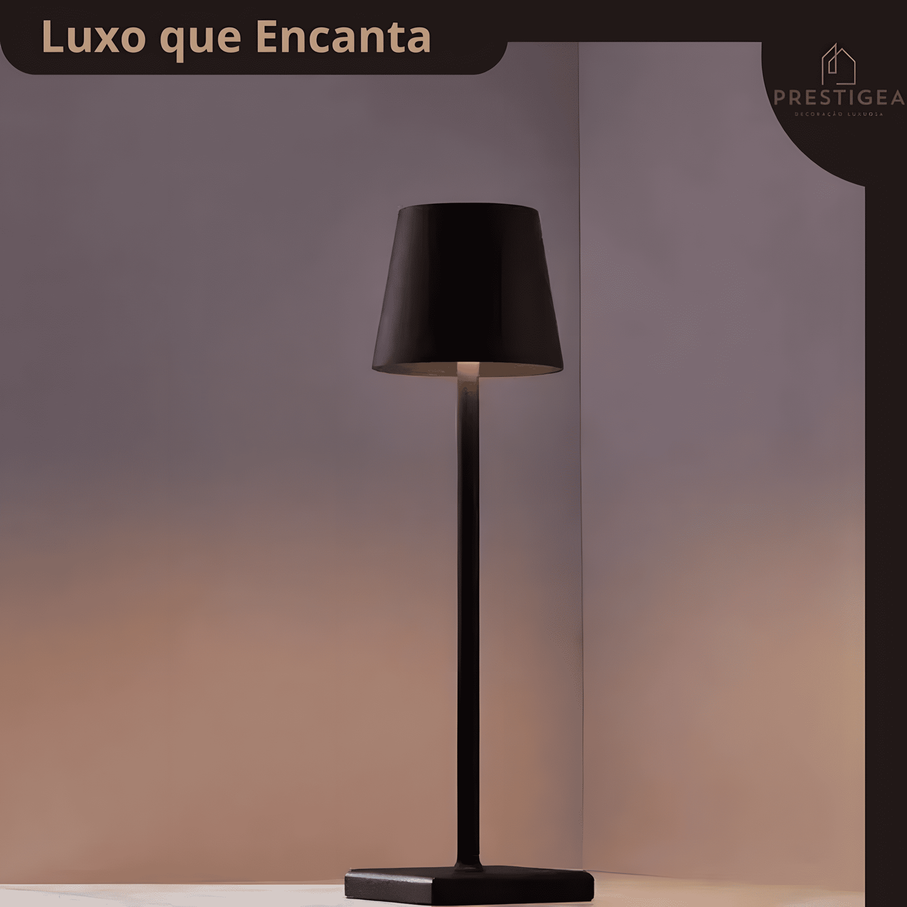 Luminária de Mesa Estilo Poldina Pro Recarregável