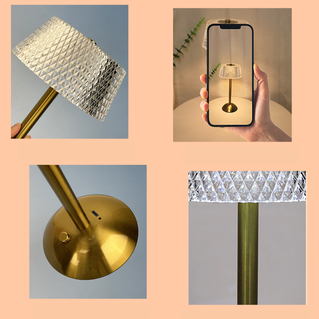 Luminária de Mesa Golden Diamond [Edição de Luxo]