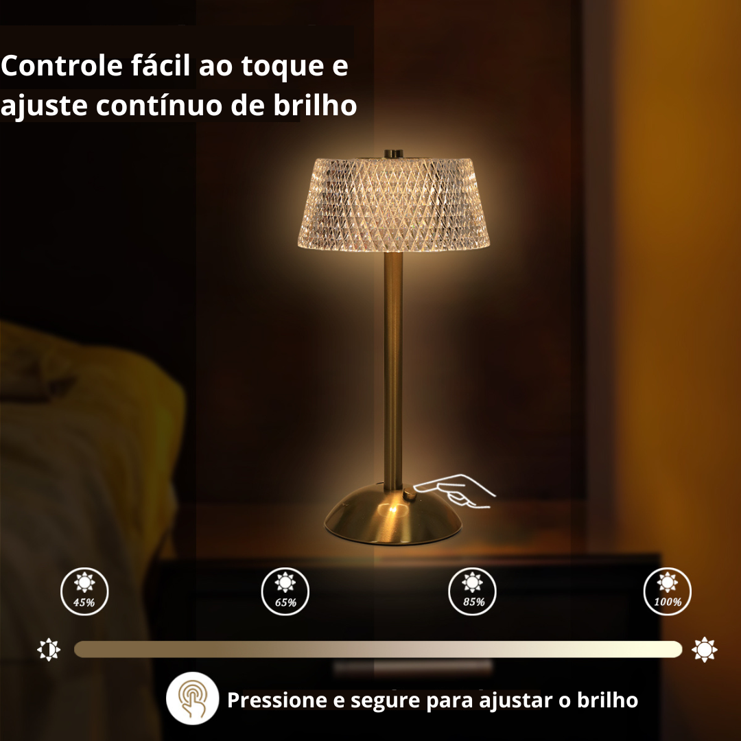 Luminária de Mesa Golden Diamond [Edição de Luxo]