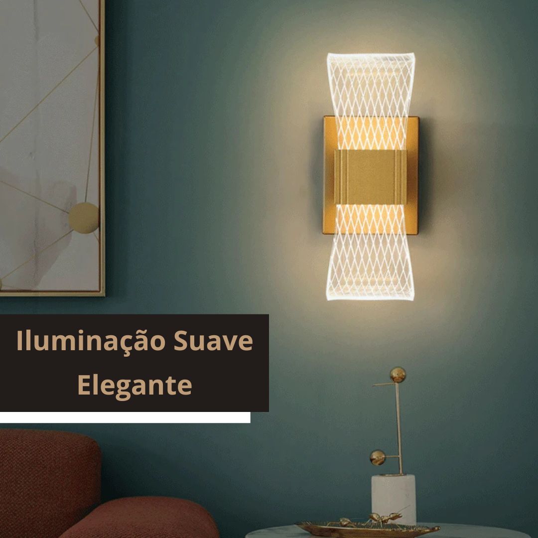 Arandela de Parede Dourada Nórdica Prestigea