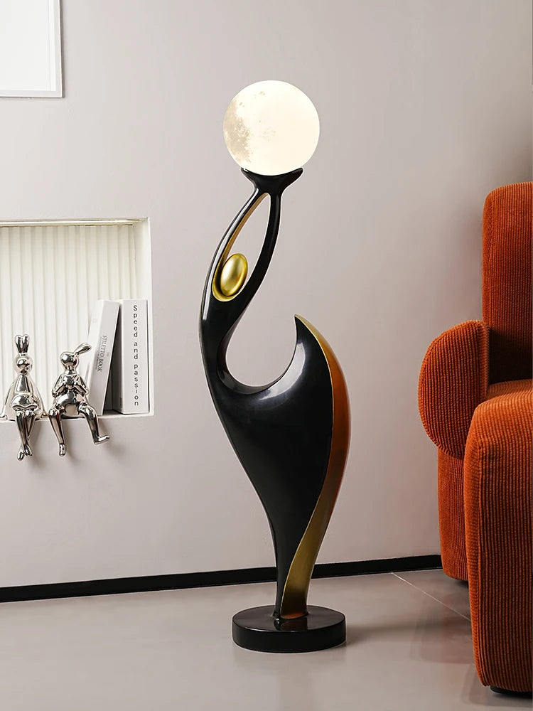 Luminária de Chão Luxuosa em Resina Artística Moderna Prestigea