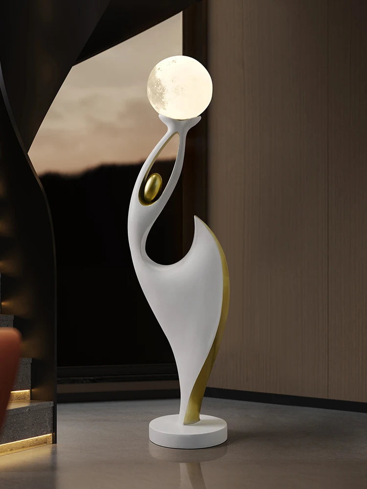Luminária de Chão Luxuosa em Resina Artística Moderna Prestigea