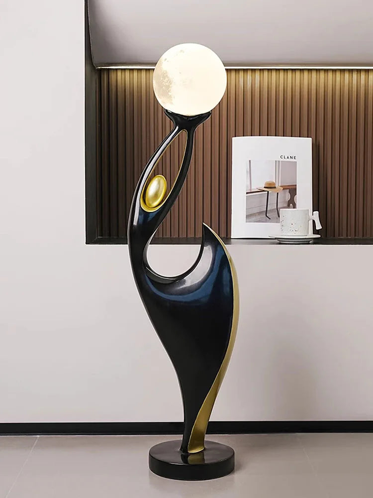 Luminária de Chão Luxuosa em Resina Artística Moderna Prestigea