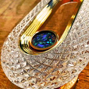 Arandela de Parede Nórdica Cristal Dourado Prestigea