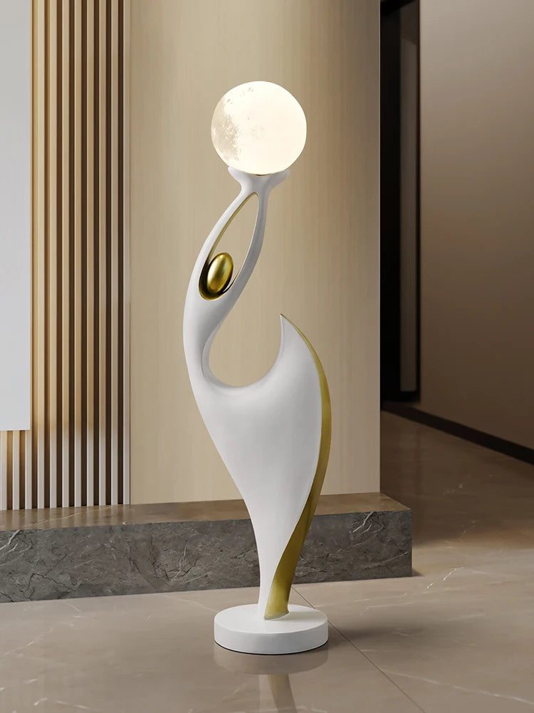 Luminária de Chão Luxuosa em Resina Artística Moderna Prestigea