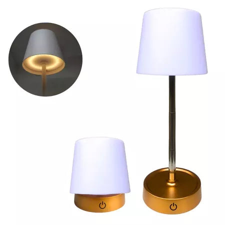 Luminária Dourada de Mesa Touch Recarregável