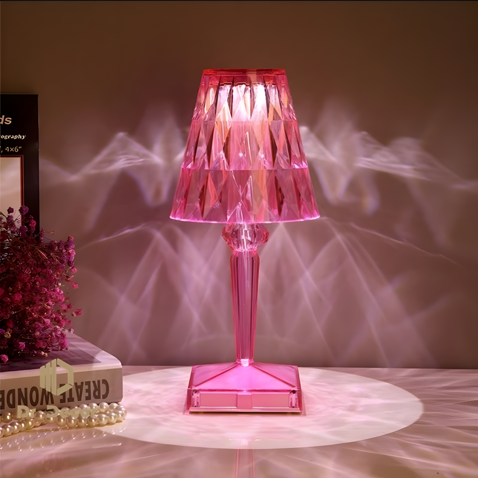 Luminária de Mesa Cristal Diamantina LED - Prestigea