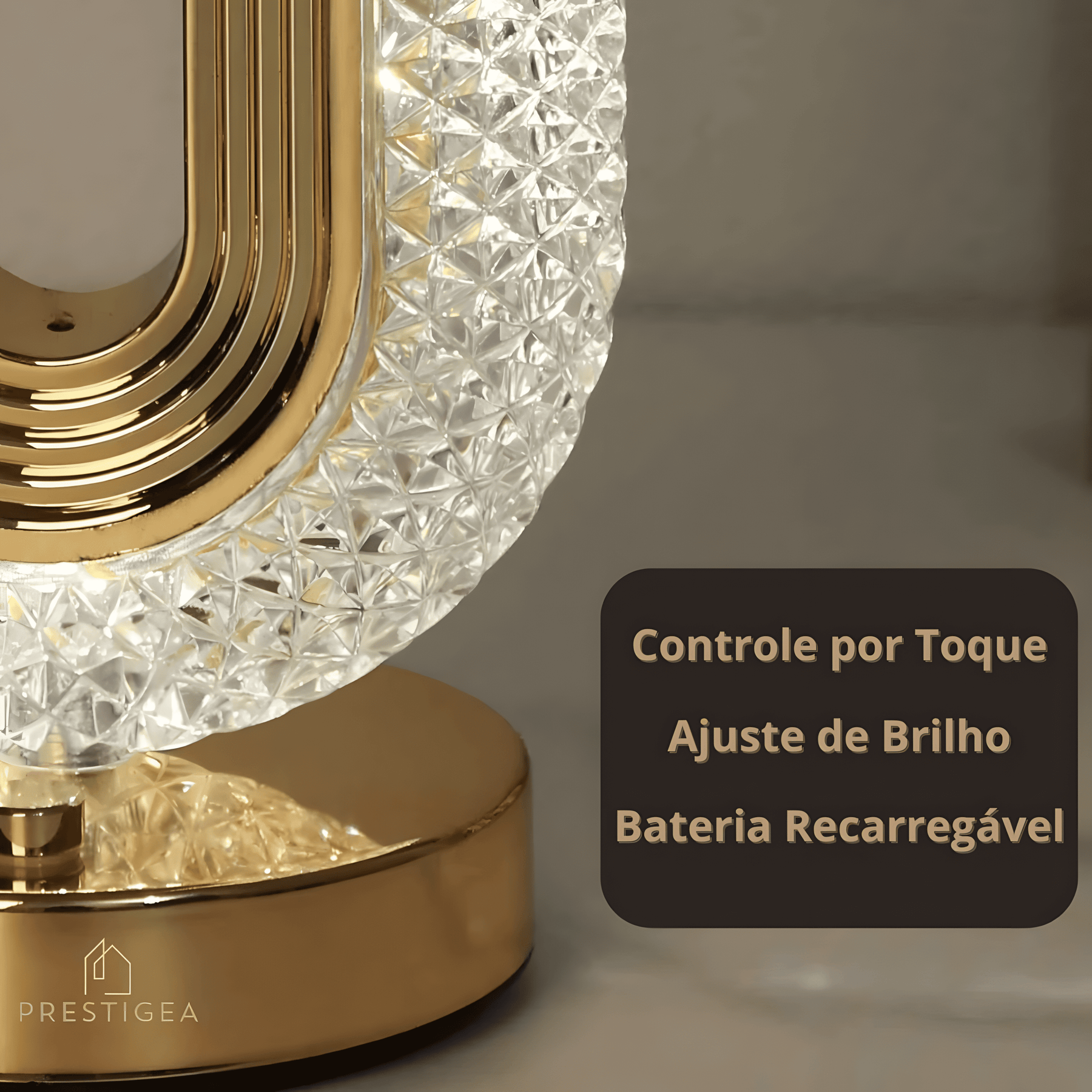 Luminária de Mesa - Cristal Italiano [Coleção de Luxo]