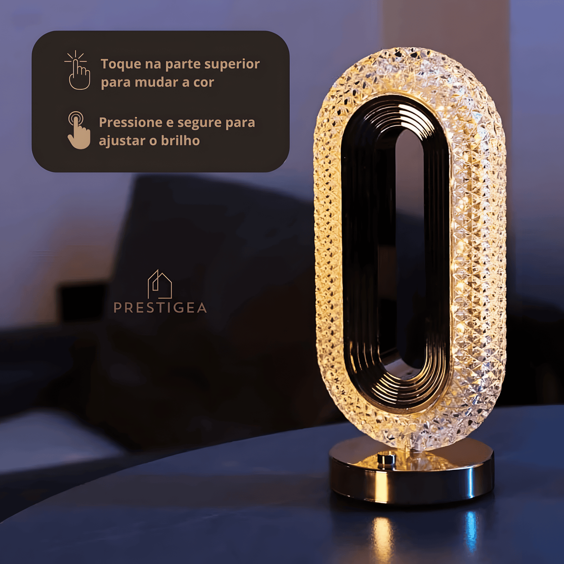 Luminária de Mesa - Cristal Italiano [Coleção de Luxo]