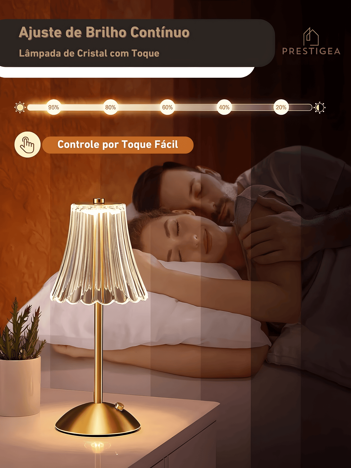 Abajur LED Touch Sensível [Edição de Luxo]