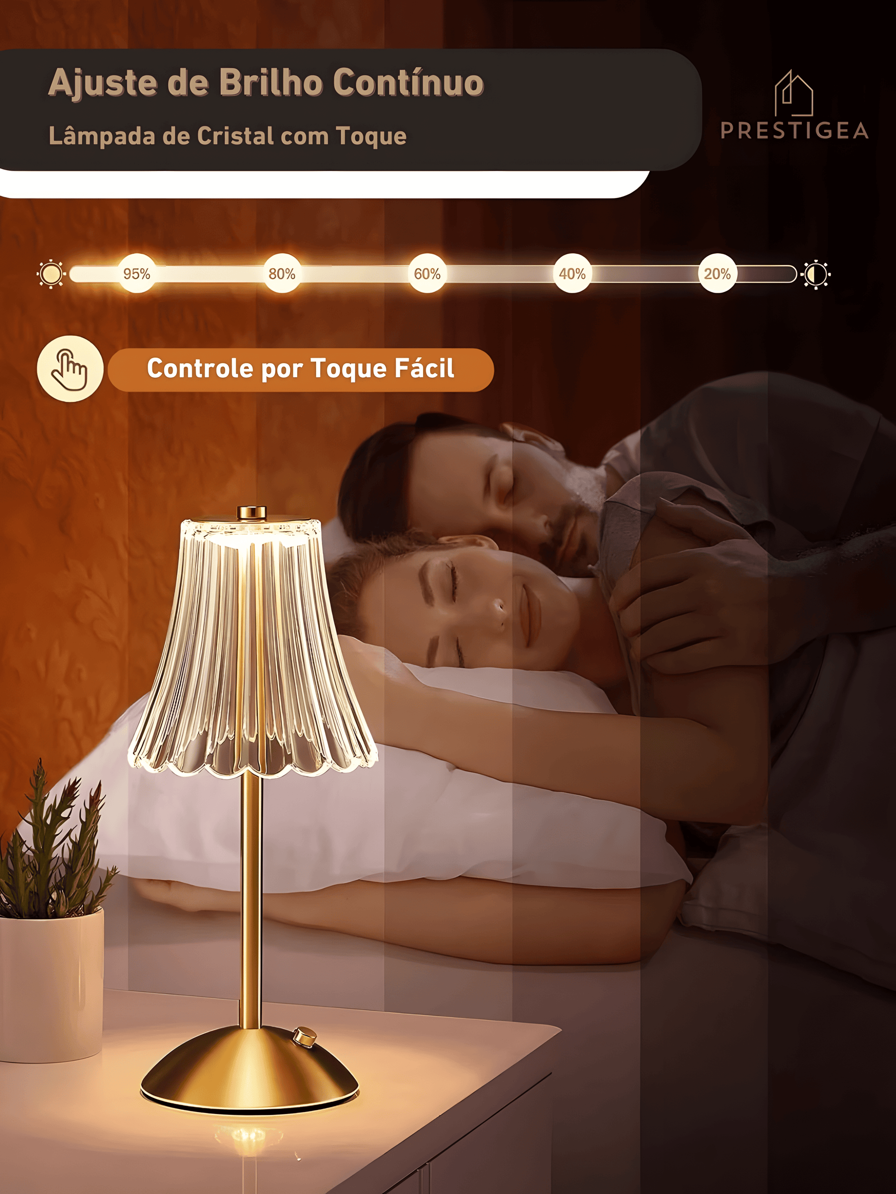 Abajur LED Touch Sensível [Edição de Luxo]