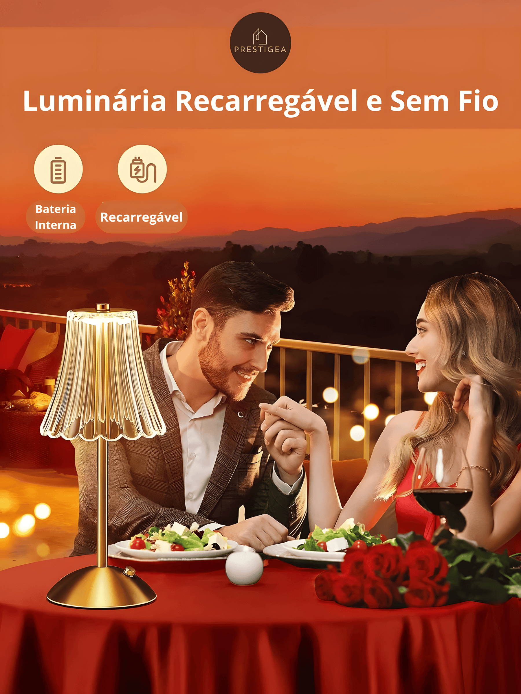 Abajur LED Touch Sensível [Edição de Luxo]